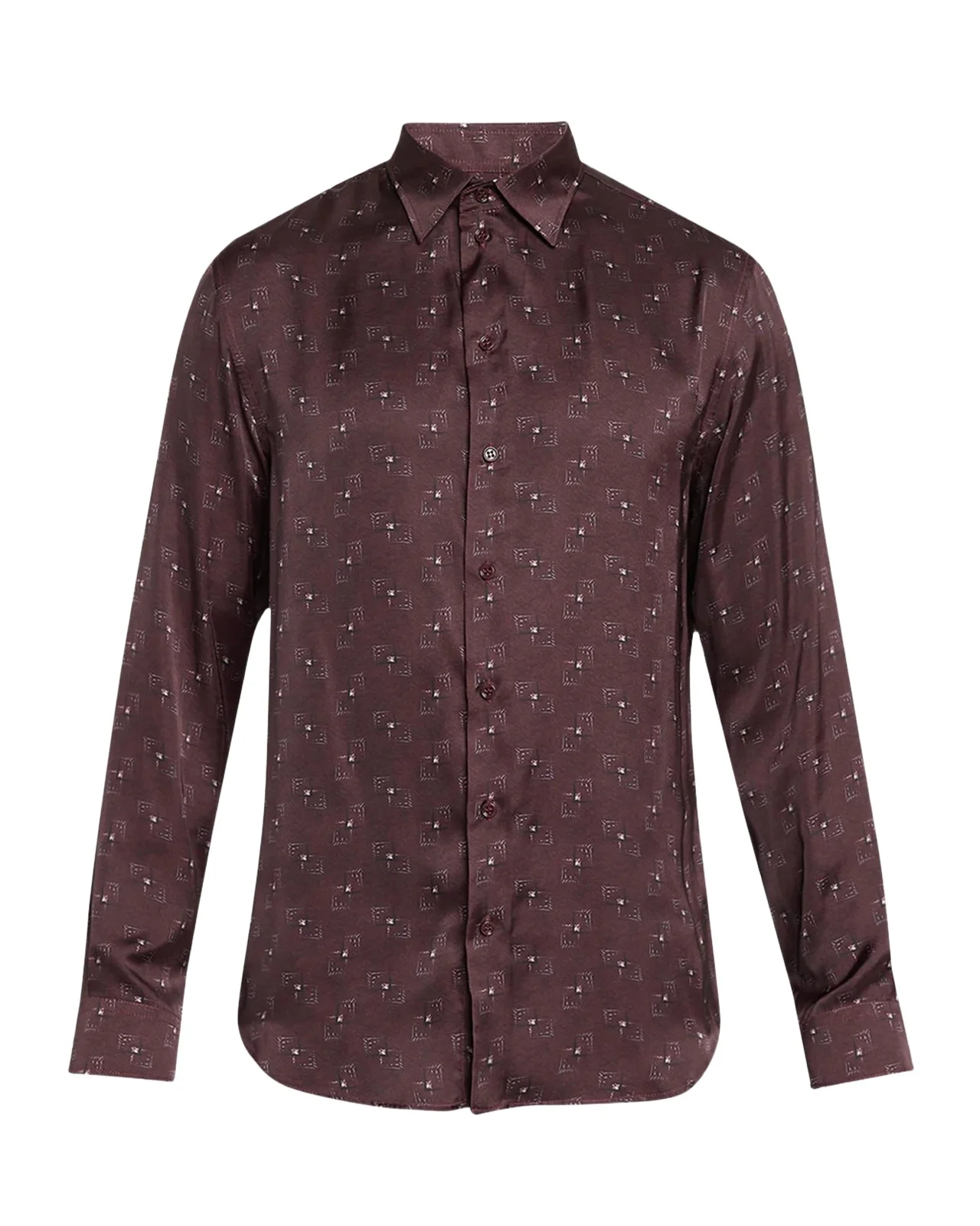 Emporio Armani Men's Overlapping Square Silk Button-Front Shirt