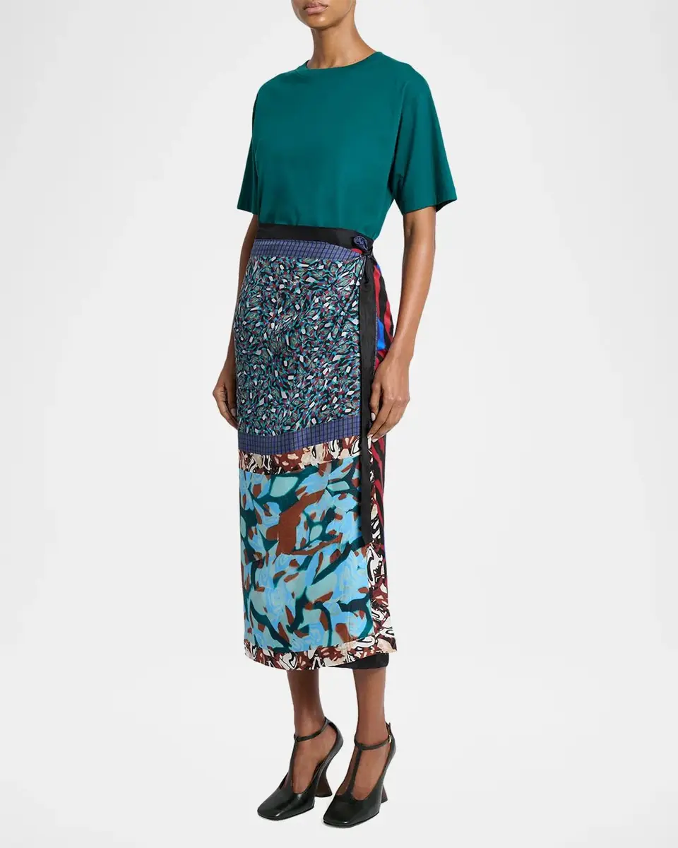 Dries Van Noten Silk Long Wrap Scarf Skirt | Thumbnail 2 Dries Van Noten Silk Long Wrap Scarf Skirt | Thumbnail 2