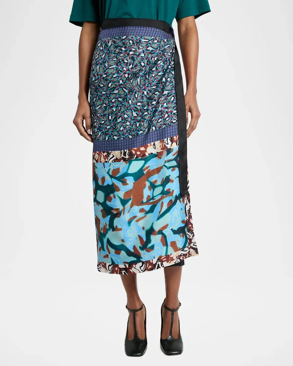 Dries Van Noten Silk Long Wrap Scarf Skirt | Thumbnail 4 Dries Van Noten Silk Long Wrap Scarf Skirt | Thumbnail 4