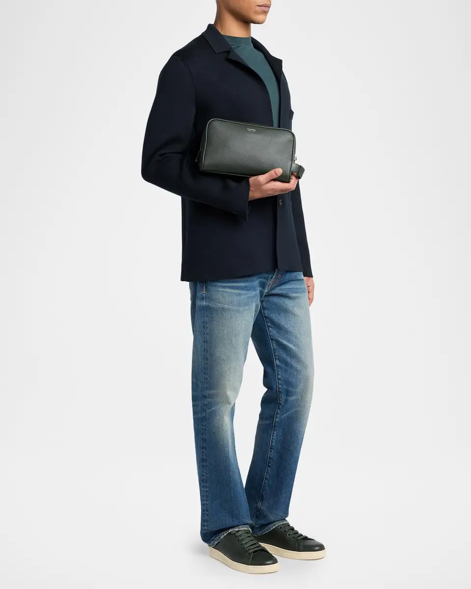 Tom Ford Men's Pebbled Leather Toiletry Bag | Thumbnail 5 Tom Ford Men's Pebbled Leather Toiletry Bag | Thumbnail 5