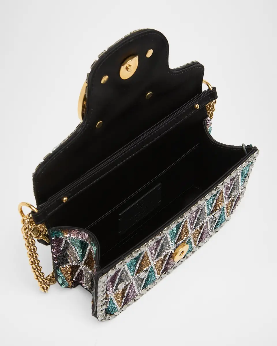 Valentino Garavani Loco Sequined VLogo Shoulder Bag | Thumbnail 4