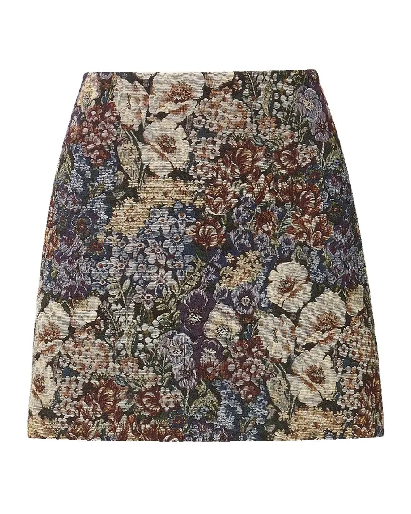 Ohemia Floral Jacquard Mini Skirt