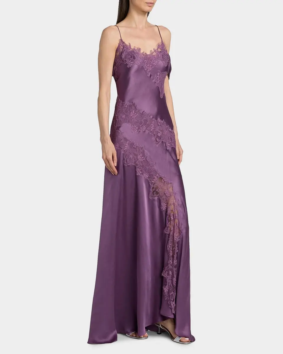Amur Reese Lace Silk A-Line Gown | Thumbnail 7 Amur Reese Lace Silk A-Line Gown | Thumbnail 7