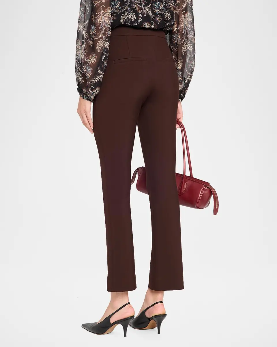 Veronica Beard Arte Virgin Wool-Blend High-Rise Slim-Leg Pants | Thumbnail 3