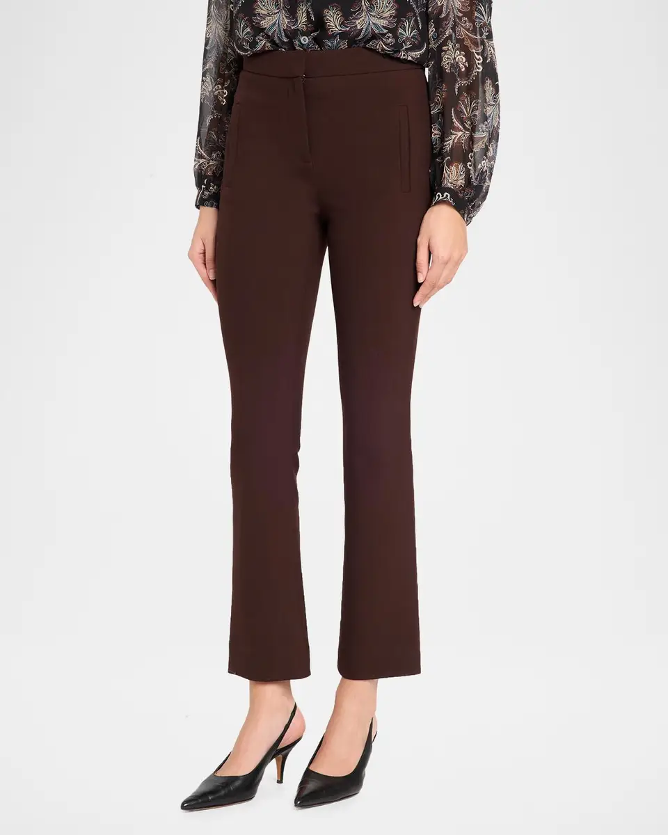 Veronica Beard Arte Virgin Wool-Blend High-Rise Slim-Leg Pants | Thumbnail 4