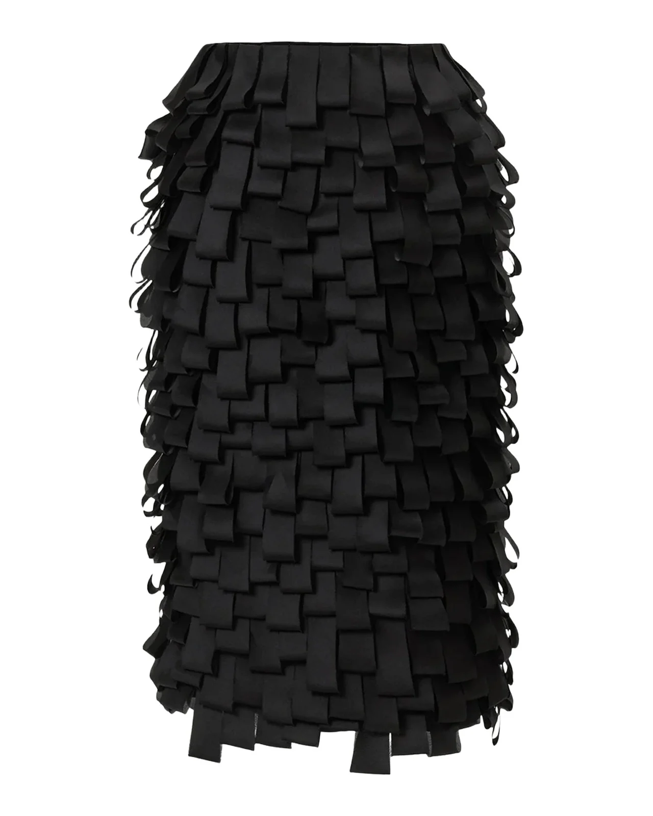 Silk Layered Pencil Skirt