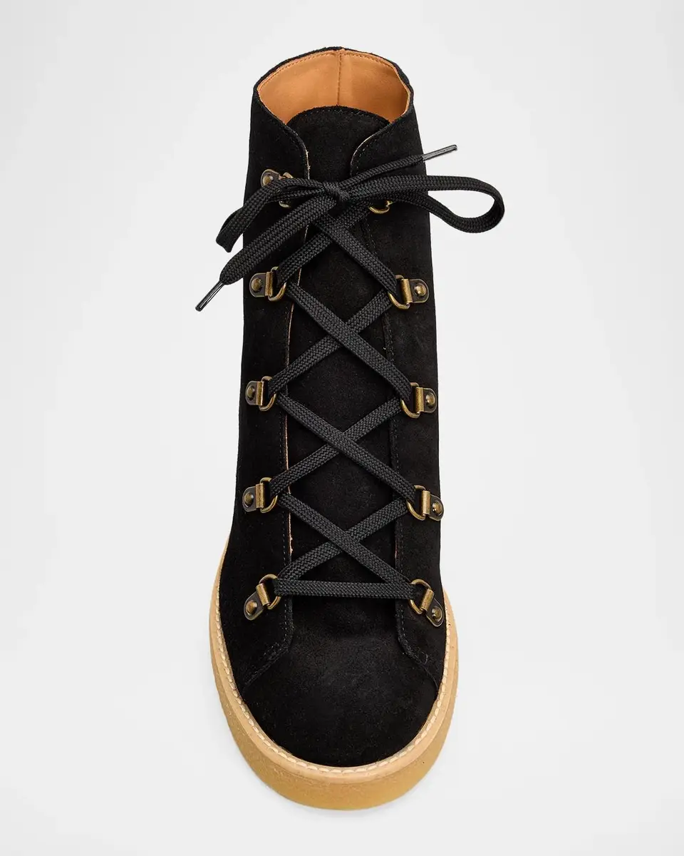 Odissì 75mm Yara Suede Lace-Up Booties | Thumbnail 3 Odissì 75mm Yara Suede Lace-Up Booties | Thumbnail 3