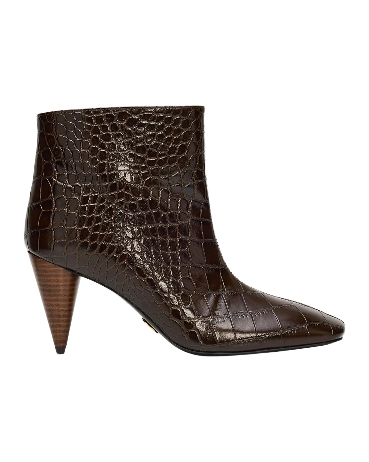 85mm Croc-Embossed Vegan Leather Ankle Boots 85mm Croc-Embossed Vegan Leather Ankle Boots