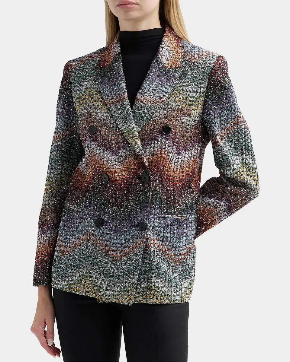 Missoni Textured Chevron Blazer | Thumbnail 4 Missoni Textured Chevron Blazer | Thumbnail 4