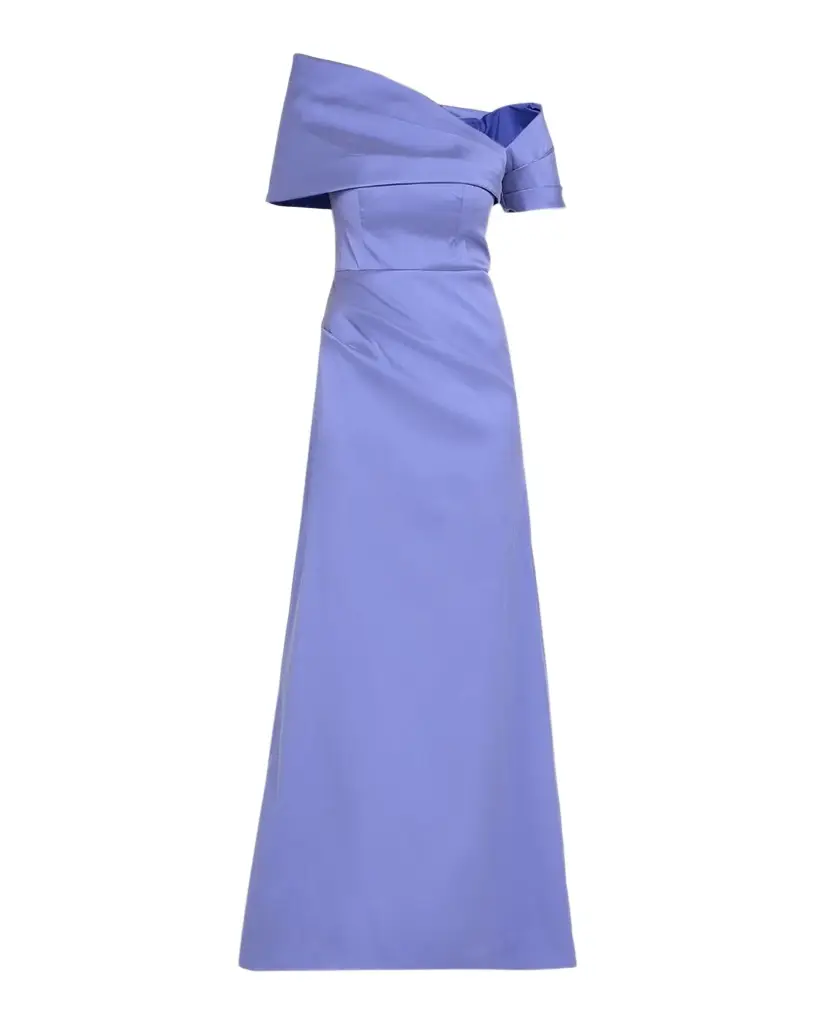 Rickie Freeman for Teri Jon One-Shoulder Stretch Mikado Gown