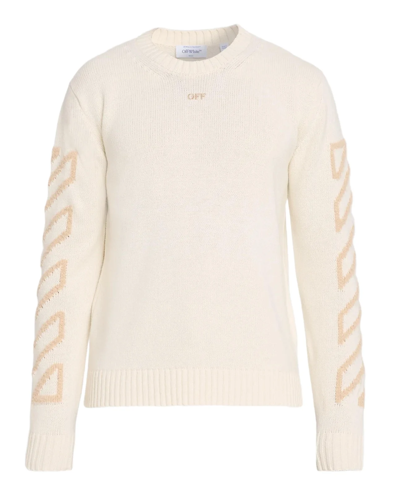 Men's Diag Arrow Fuzzy Knit Crewneck Sweater