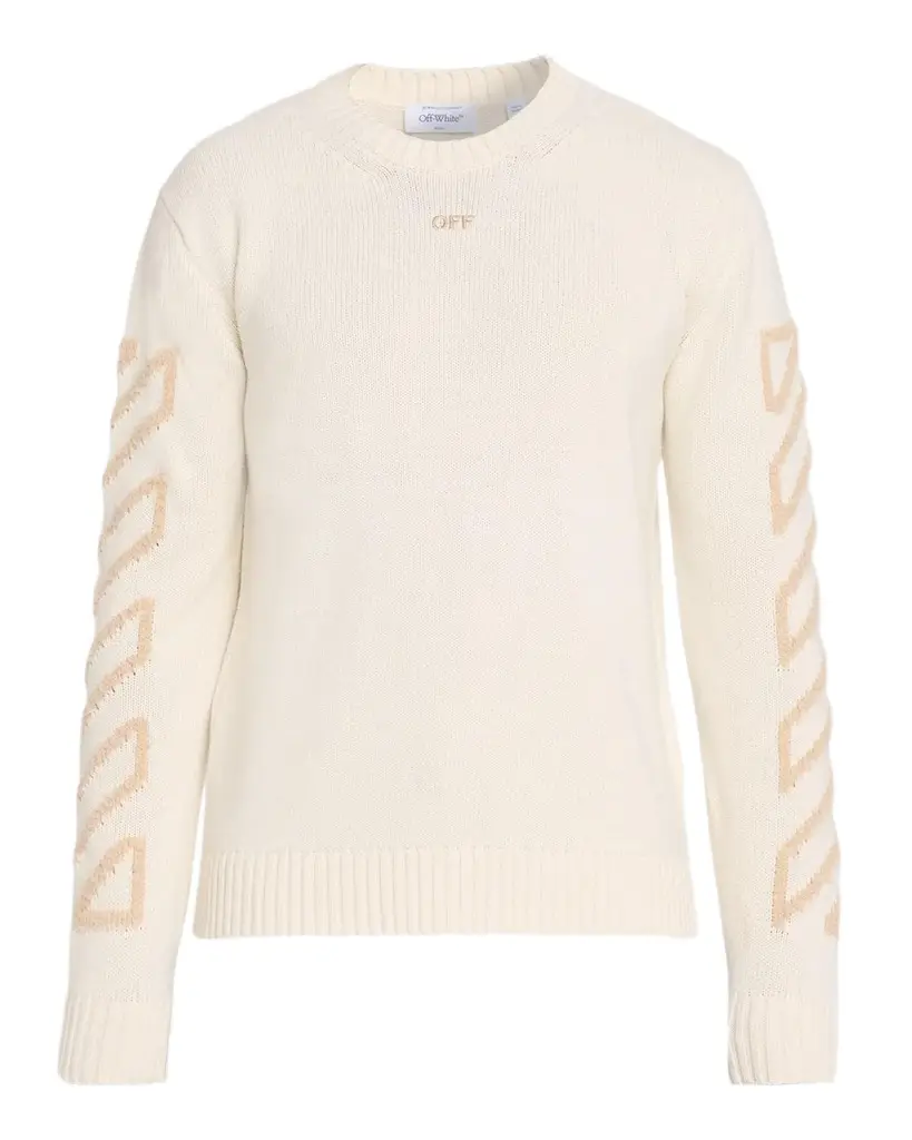Men's Diag Arrow Fuzzy Knit Crewneck Sweater Men's Diag Arrow Fuzzy Knit Crewneck Sweater
