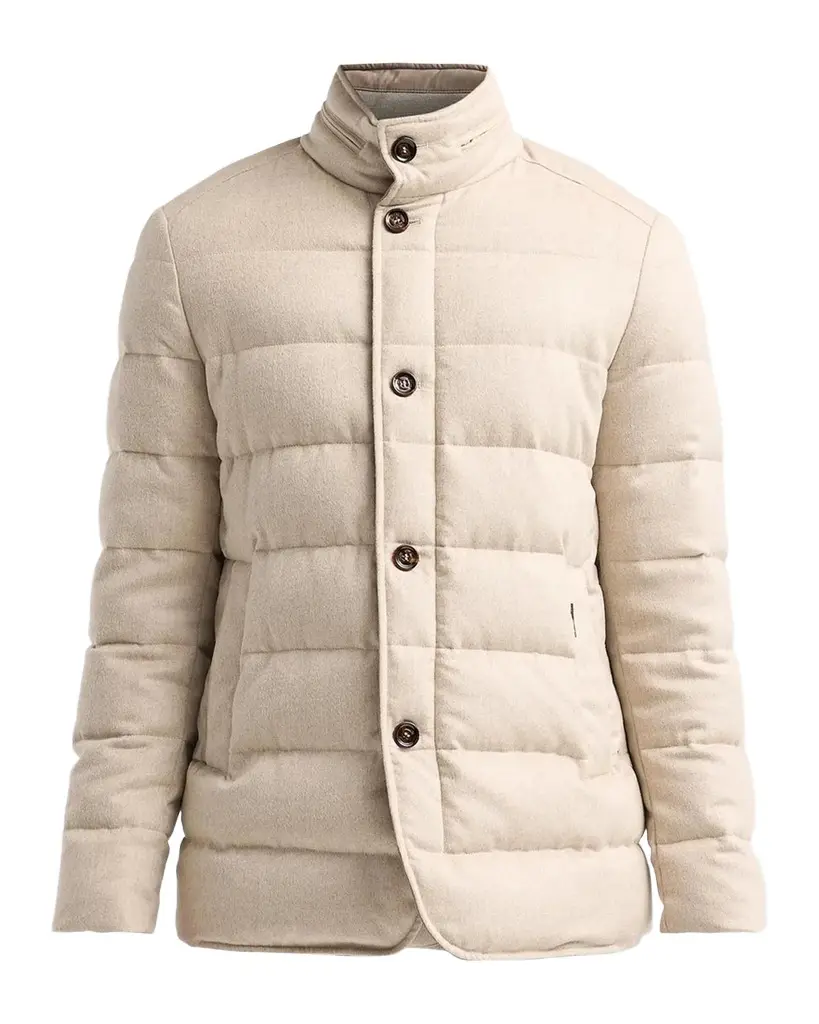 Feyem Men's Nolde Wool-Cashmere-Blend Quilted Jacket