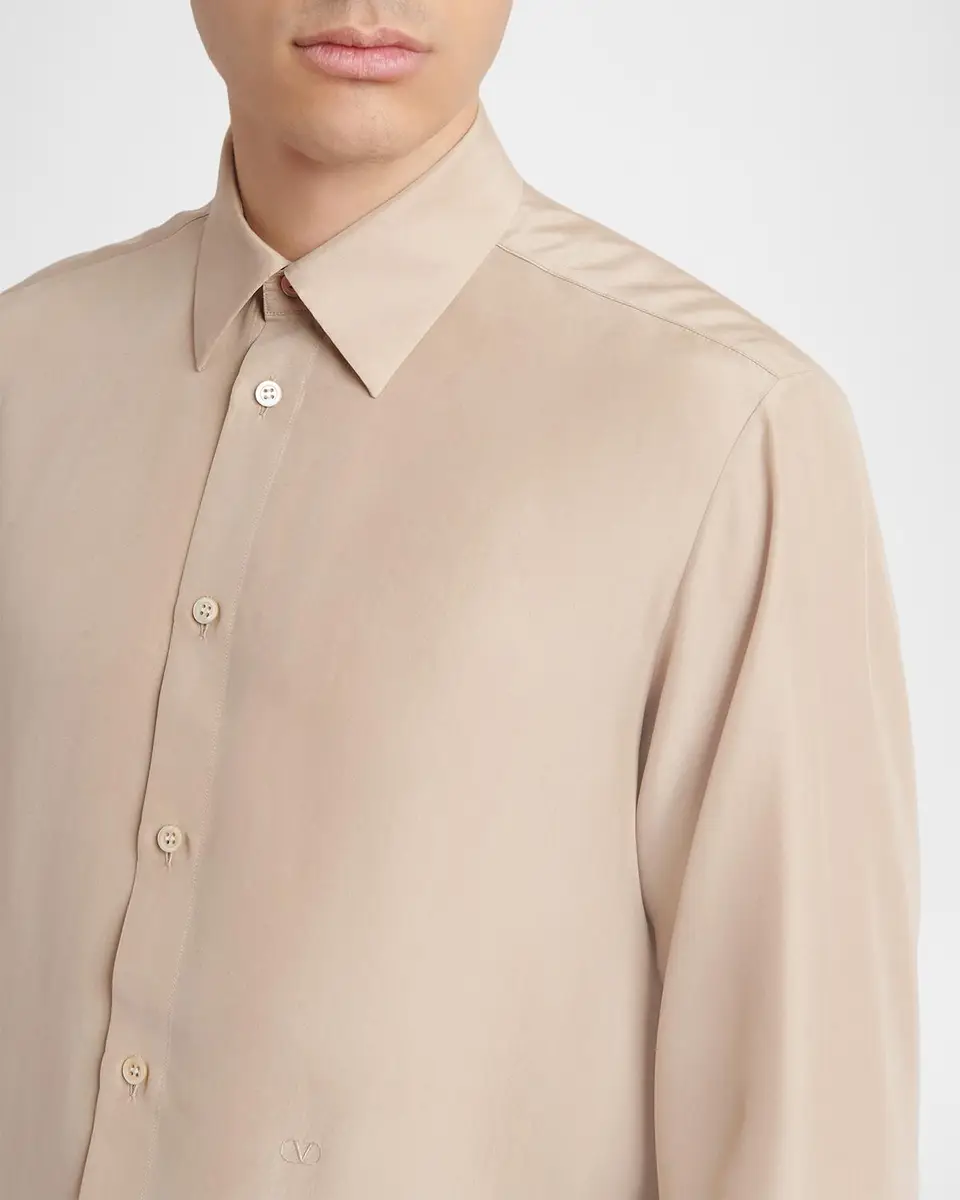 Valentino Garavani Men's Silk Dress Shirt | Thumbnail 5 Valentino Garavani Men's Silk Dress Shirt | Thumbnail 5