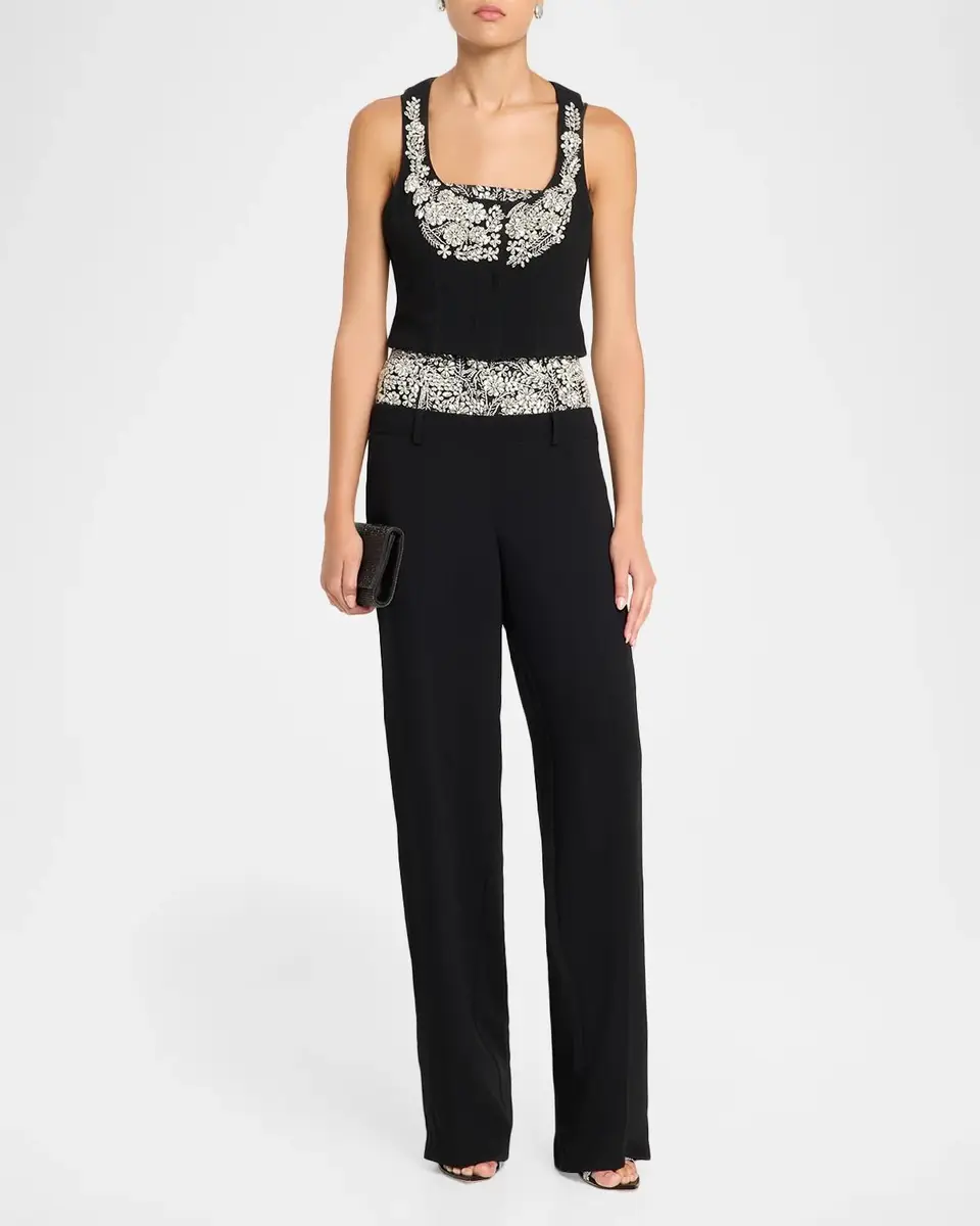 Cinq à Sept Dionne Crystal Ivy Double-Waistband Trousers | Thumbnail 2 Cinq à Sept Dionne Crystal Ivy Double-Waistband Trousers | Thumbnail 2