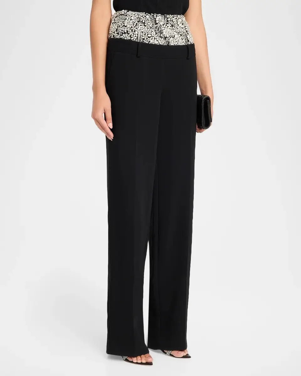 Cinq à Sept Dionne Crystal Ivy Double-Waistband Trousers | Thumbnail 4 Cinq à Sept Dionne Crystal Ivy Double-Waistband Trousers | Thumbnail 4