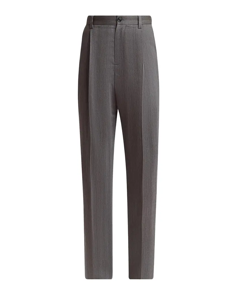 Valentino Garavani Men's Flat Front Wool Pants