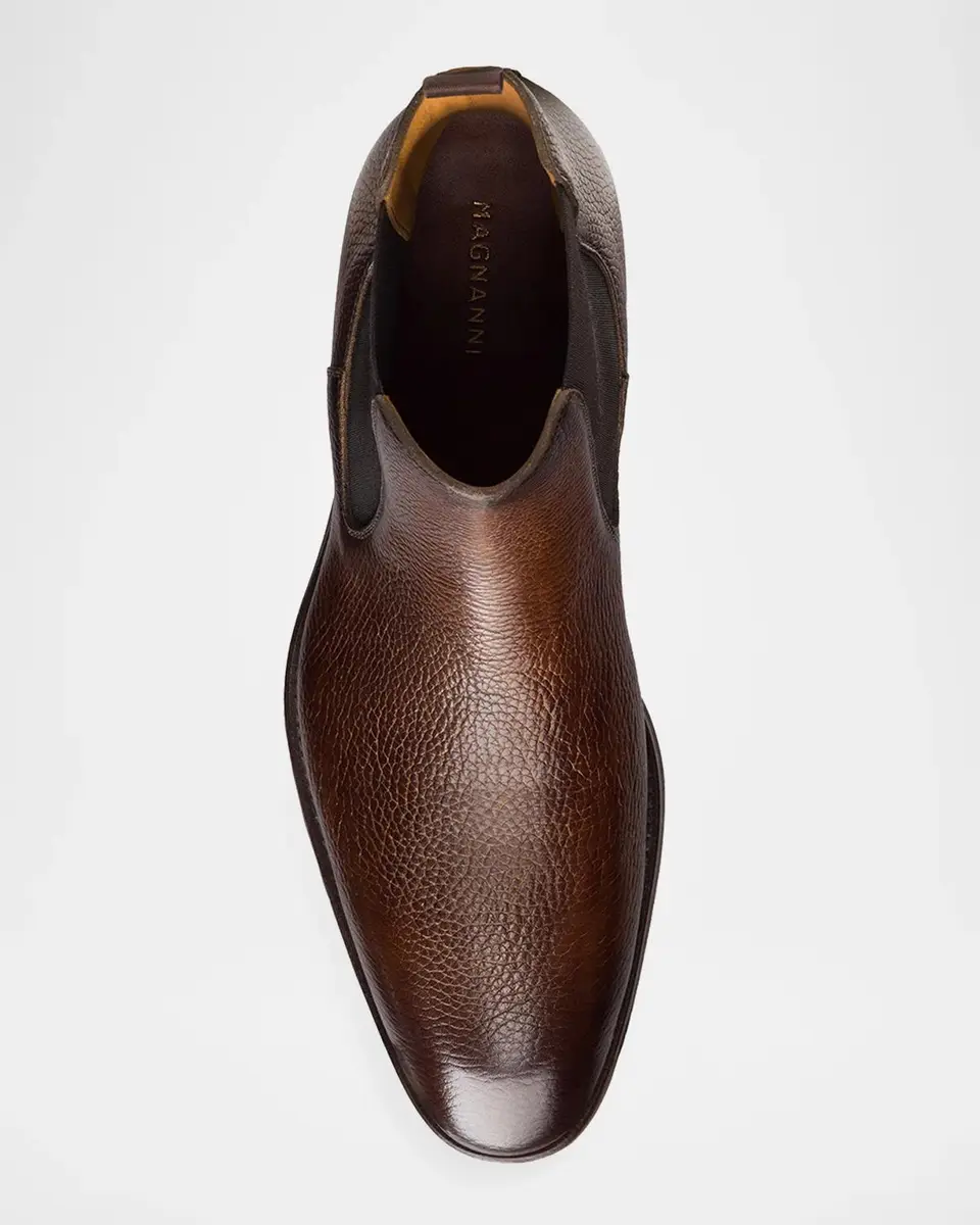 Magnanni Men's Lonny Grained Leather Chelsea Boots | Thumbnail 3 Magnanni Men's Lonny Grained Leather Chelsea Boots | Thumbnail 3