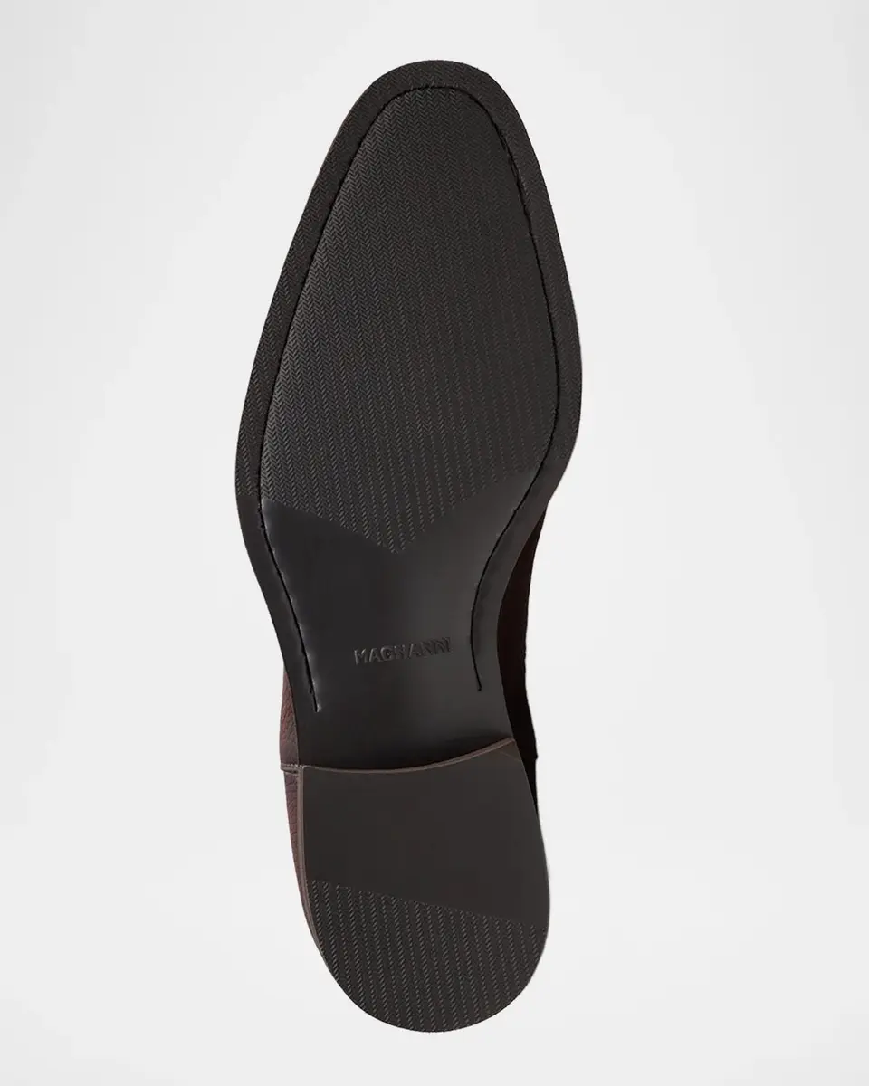 Magnanni Men's Lonny Grained Leather Chelsea Boots | Thumbnail 4 Magnanni Men's Lonny Grained Leather Chelsea Boots | Thumbnail 4