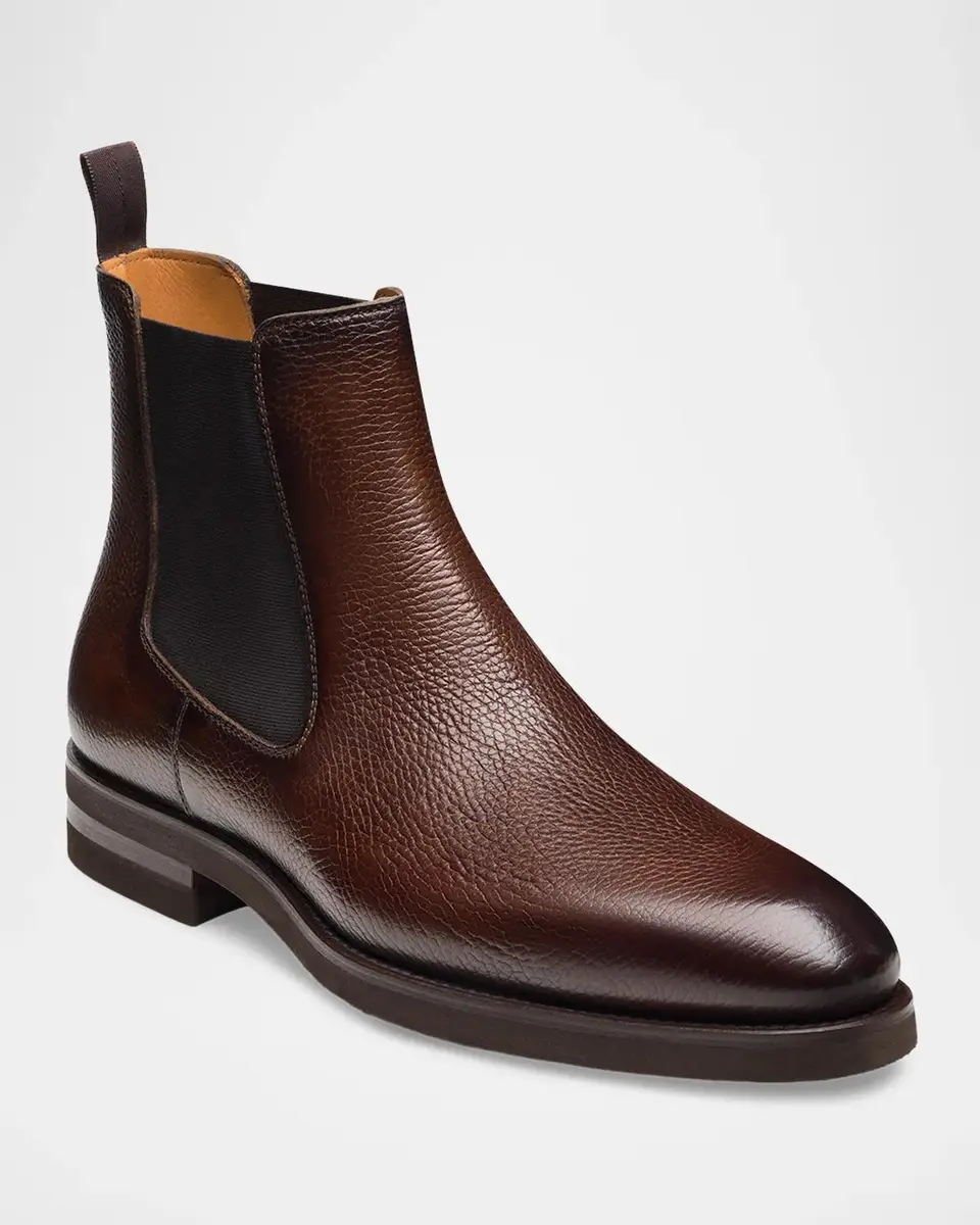 Magnanni Men's Lonny Grained Leather Chelsea Boots | Thumbnail 5 Magnanni Men's Lonny Grained Leather Chelsea Boots | Thumbnail 5