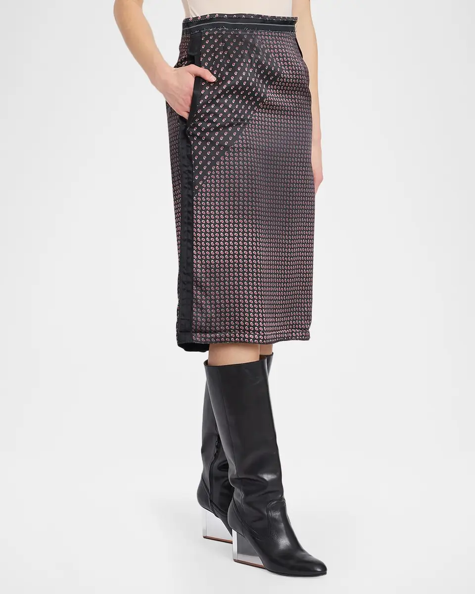 MM6 MAISON MARGIELA Paisley Pencil Midi Skirt | Thumbnail 4 MM6 MAISON MARGIELA Paisley Pencil Midi Skirt | Thumbnail 4