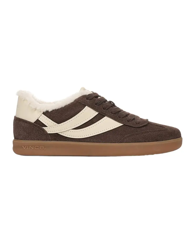 Vince Oasis Shearling-Lined Suede Low-Top Sneakers