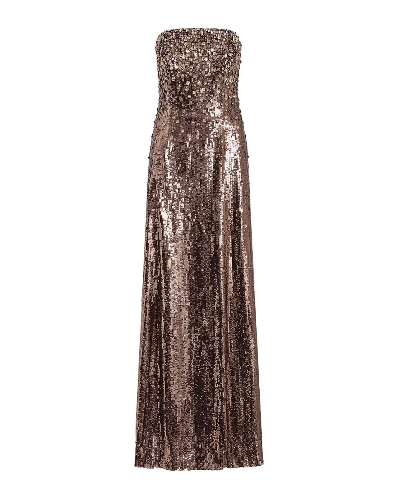 Jenny Packham Rey Strapless Embellished Column Gown