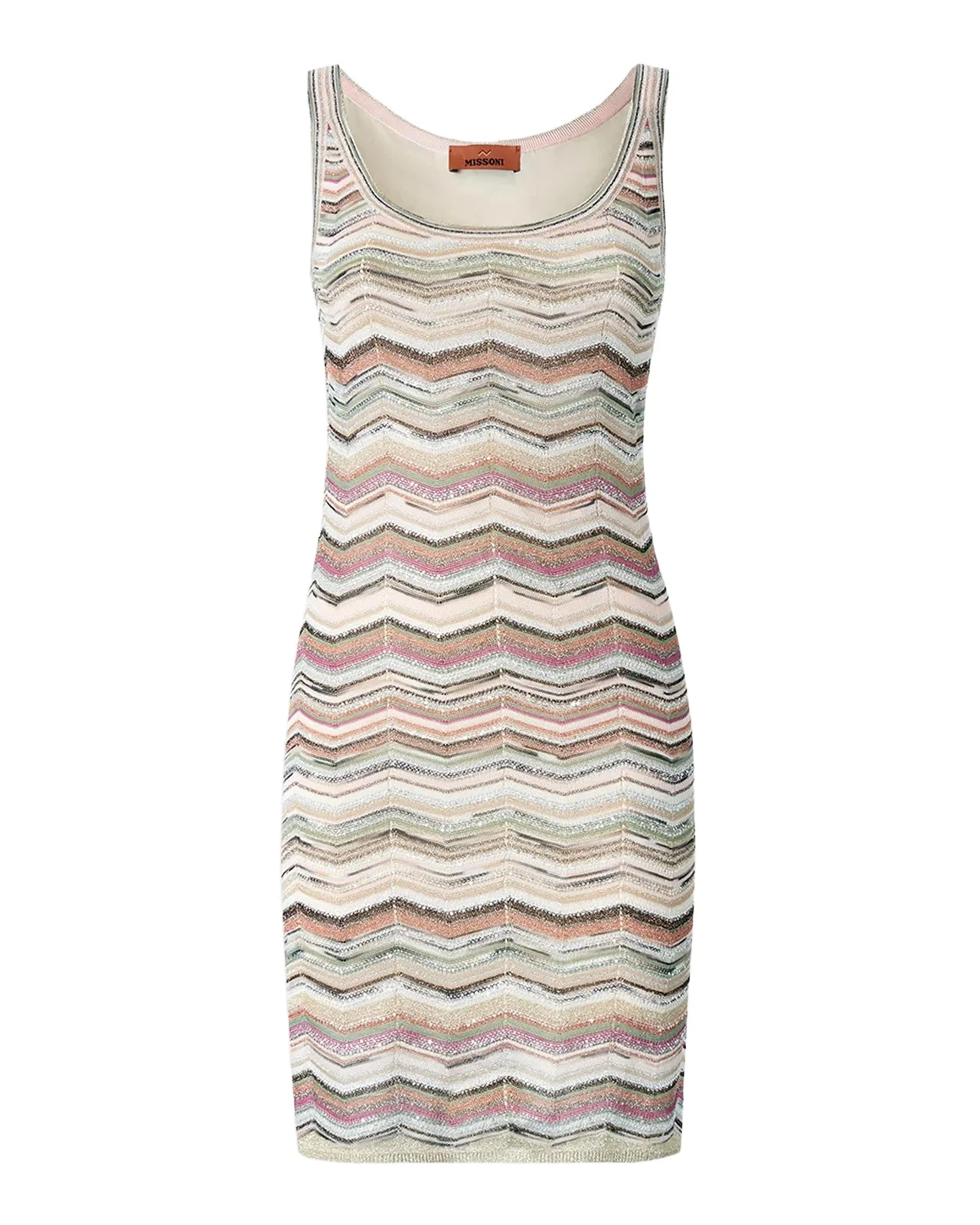 Missoni Paillette Chevron Knit Sleeveless Mini Dress