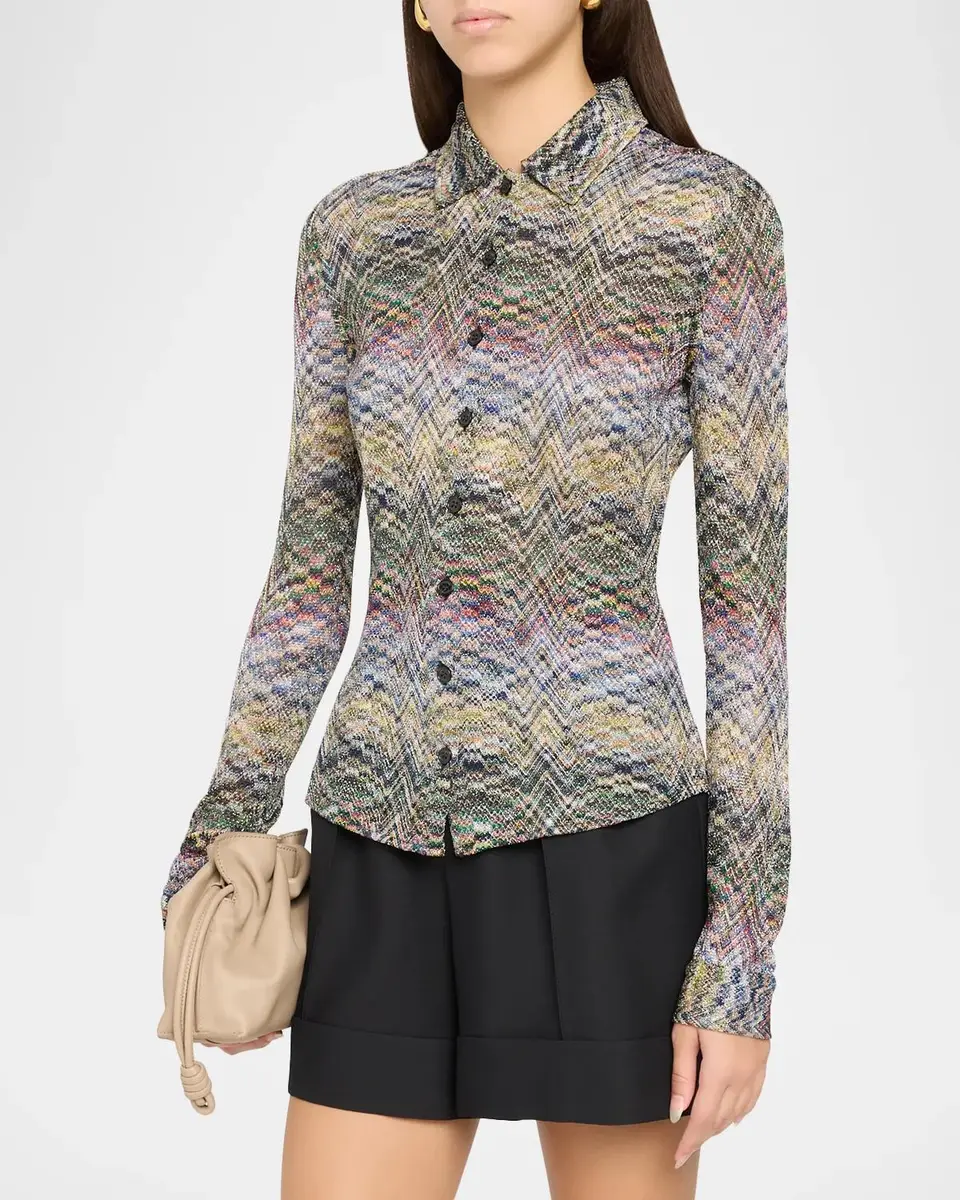 Missoni Zigzag Button-Front Shirt | Thumbnail 4 Missoni Zigzag Button-Front Shirt | Thumbnail 4