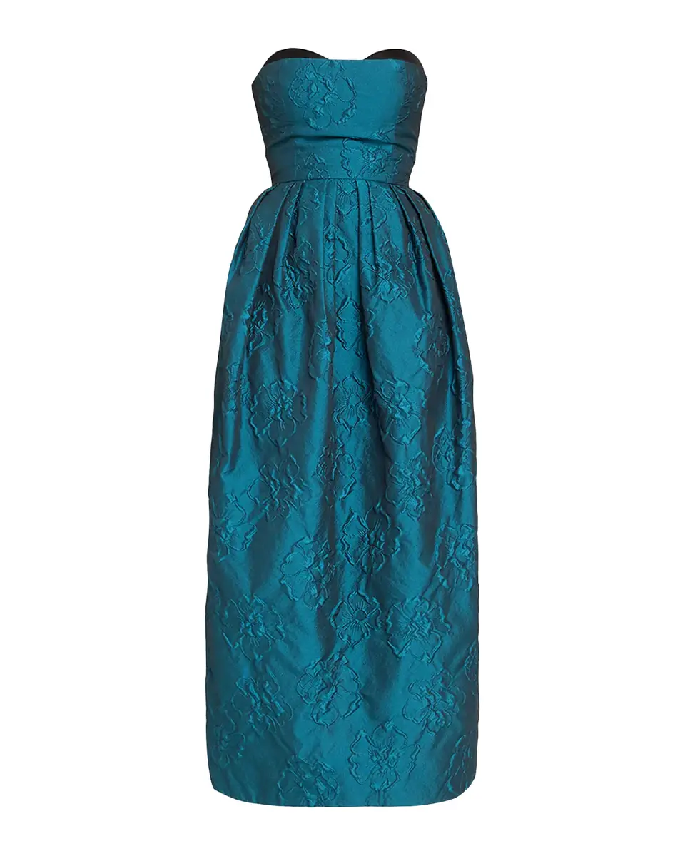 Ulla Johnson Katerina Strapless Jacquard Midi Dress | Thumbnail 2 Ulla Johnson Katerina Strapless Jacquard Midi Dress | Thumbnail 2