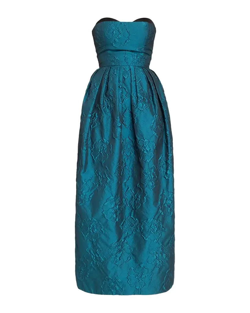 Katerina Strapless Jacquard Midi Dress Katerina Strapless Jacquard Midi Dress