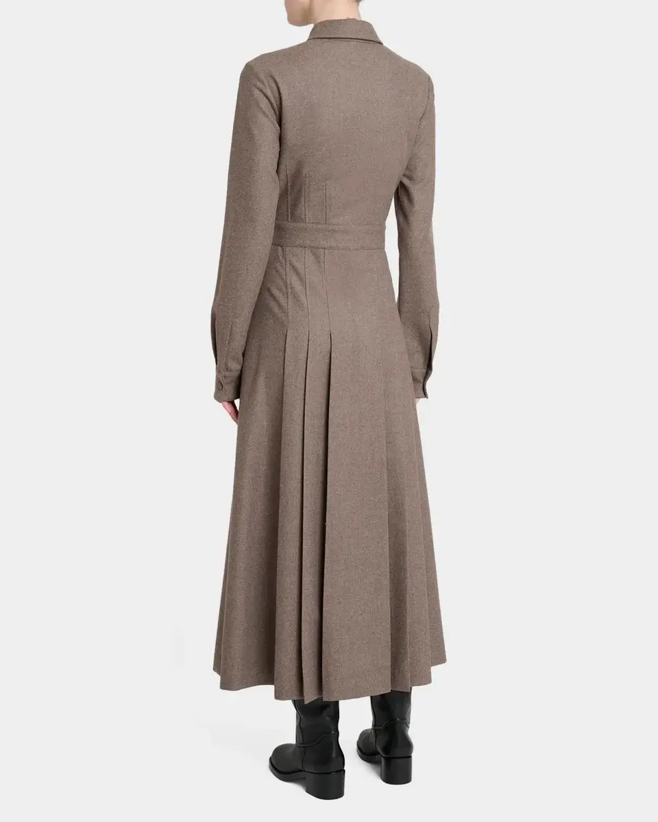 Gabriela Hearst Ethel Cashmere Flannel Long-Sleeve Midi Shirtdress | Thumbnail 3 Gabriela Hearst Ethel Cashmere Flannel Long-Sleeve Midi Shirtdress | Thumbnail 3