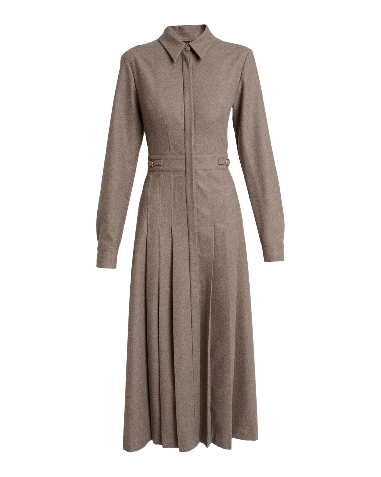 Ethel Cashmere Flannel Long-Sleeve Midi Shirtdress Ethel Cashmere Flannel Long-Sleeve Midi Shirtdress