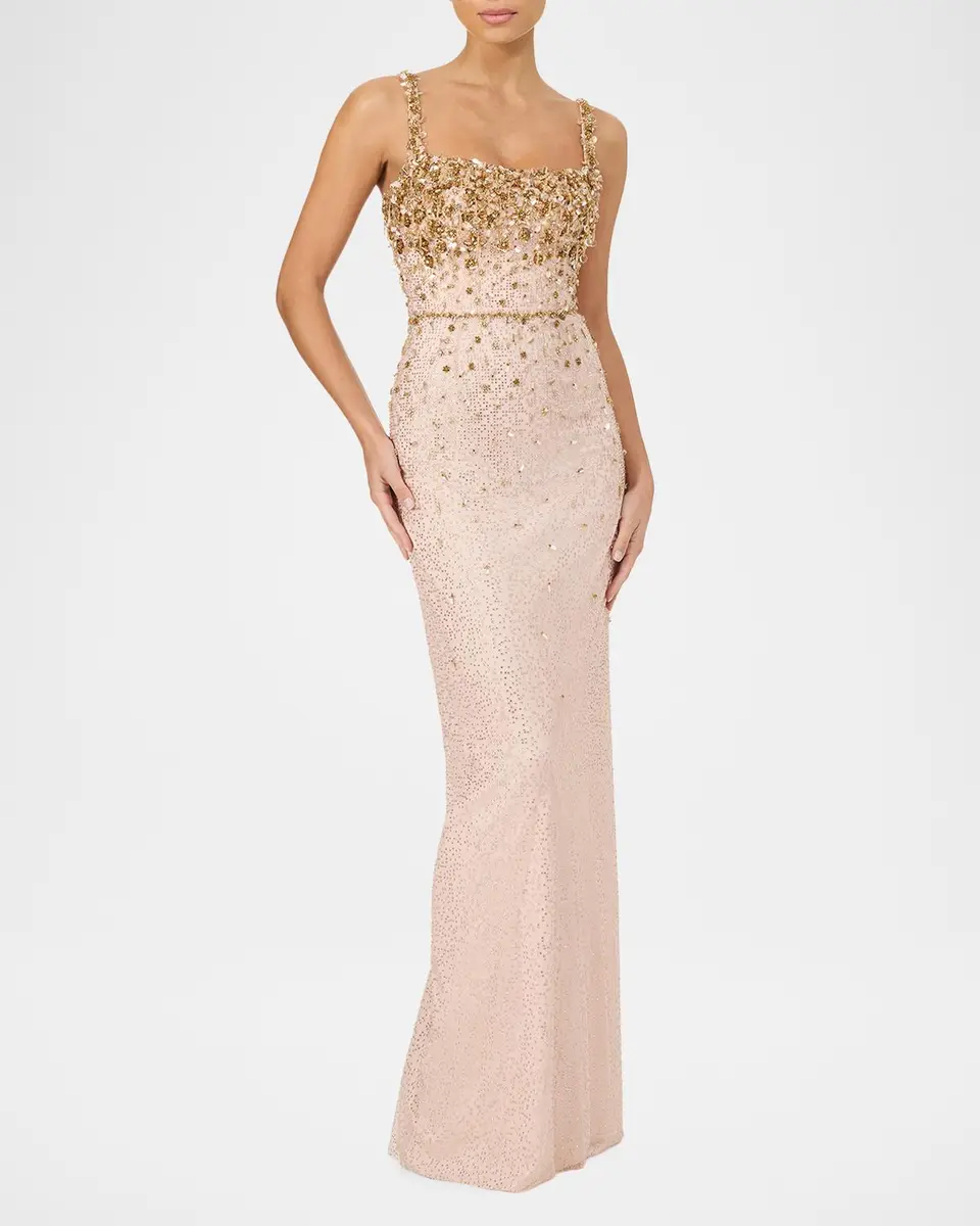 Jenny Packham Solstice Degrade Embellished Sleeveless Column Gown | Thumbnail 2 Jenny Packham Solstice Degrade Embellished Sleeveless Column Gown | Thumbnail 2
