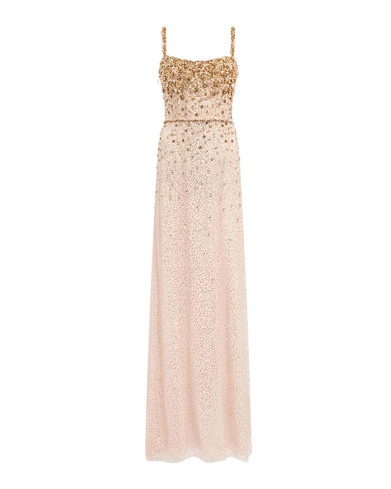 Solstice Degrade Embellished Sleeveless Column Gown