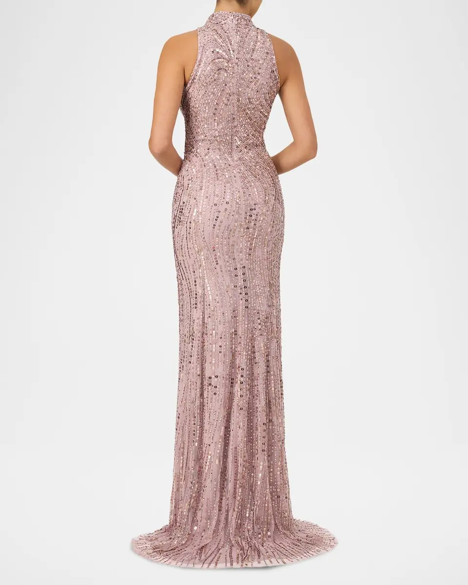 Jenny Packham Cosmea Sequined Halter Gown | Thumbnail 3 Jenny Packham Cosmea Sequined Halter Gown | Thumbnail 3