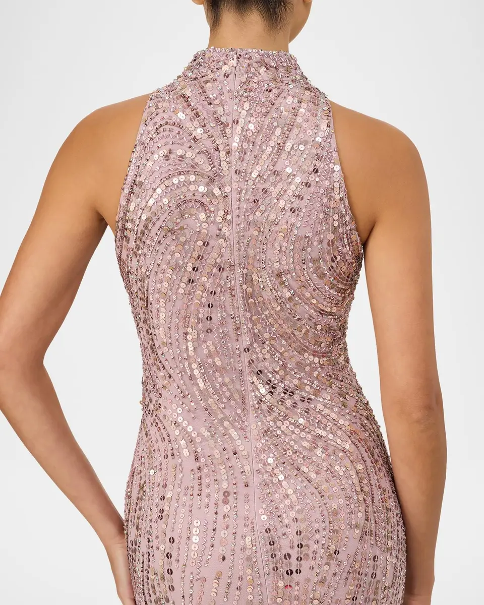 Jenny Packham Cosmea Sequined Halter Gown | Thumbnail 5 Jenny Packham Cosmea Sequined Halter Gown | Thumbnail 5
