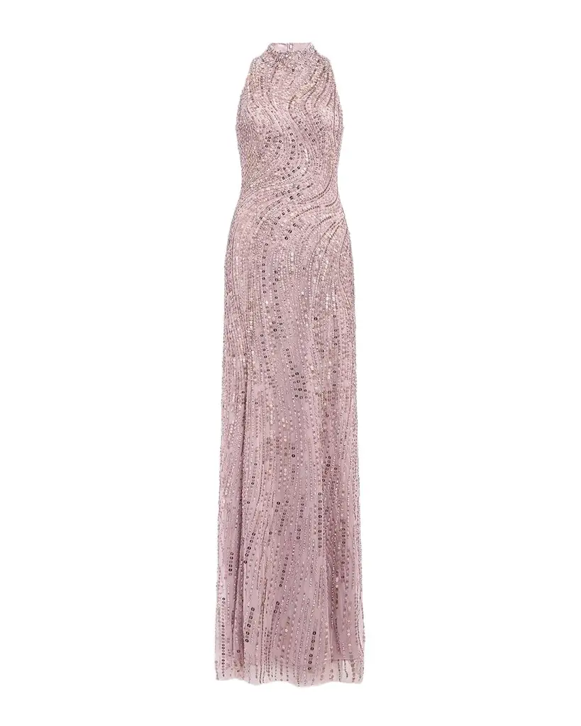 Cosmea Sequined Halter Gown Cosmea Sequined Halter Gown