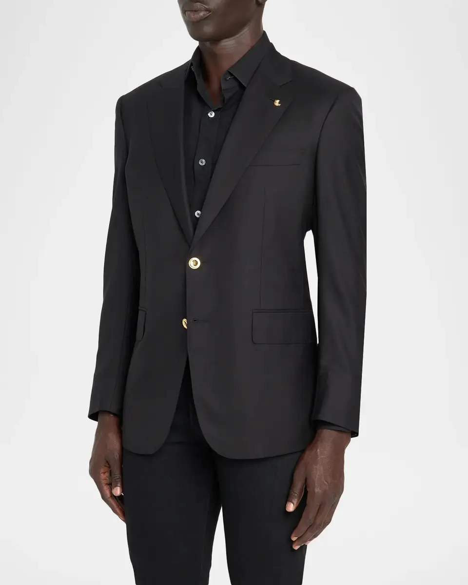 Stefano Ricci Men's Wool Two-Button Sport Coat | Thumbnail 4 Stefano Ricci Men's Wool Two-Button Sport Coat | Thumbnail 4
