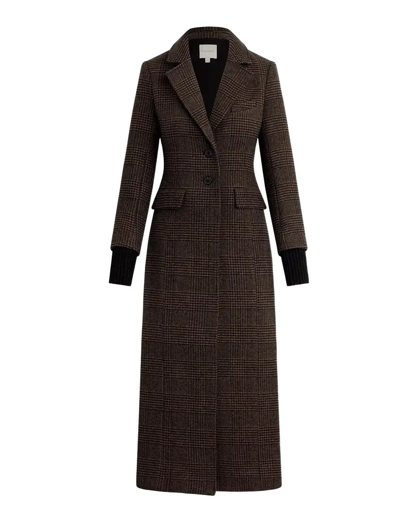 The City Houndstooth Plaid Coat The City Houndstooth Plaid Coat