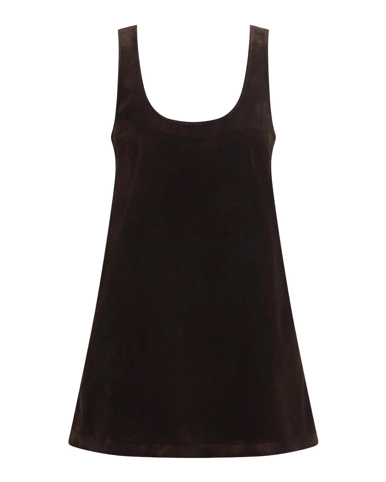 The Scoopneck Faux-Suede Mini Dress The Scoopneck Faux-Suede Mini Dress