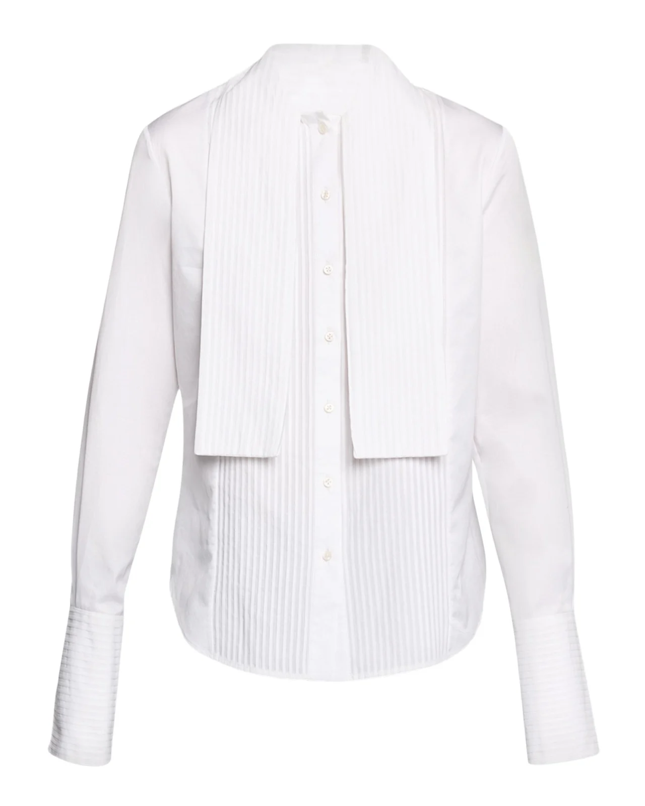 Inez Pleated Draped Tuxedo Shirt Inez Pleated Draped Tuxedo Shirt