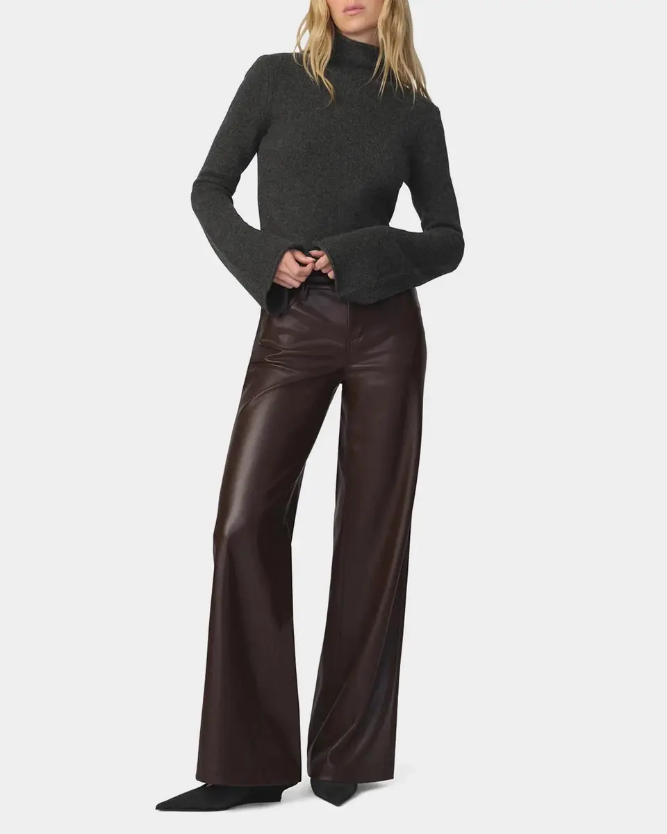 Joe's Jeans Lou Lou Faux-Leather Wide-Leg Jeans | Thumbnail 2 Joe's Jeans Lou Lou Faux-Leather Wide-Leg Jeans | Thumbnail 2