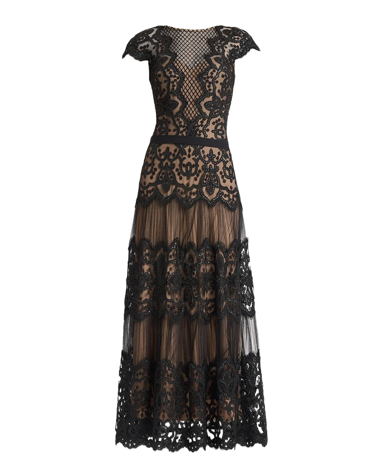 Tadashi Shoji Embellished Lace Gown