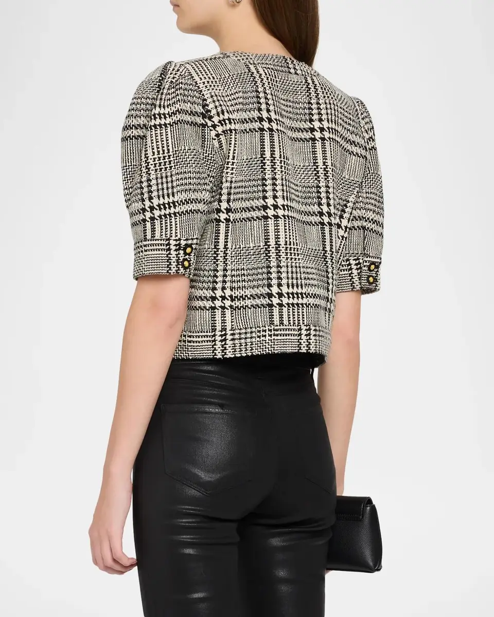 L'Agence Allegra Short-Sleeve Cropped Jacket | Thumbnail 3 L'Agence Allegra Short-Sleeve Cropped Jacket | Thumbnail 3