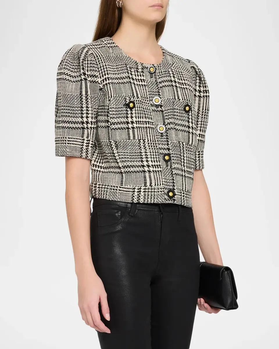 L'Agence Allegra Short-Sleeve Cropped Jacket | Thumbnail 4 L'Agence Allegra Short-Sleeve Cropped Jacket | Thumbnail 4