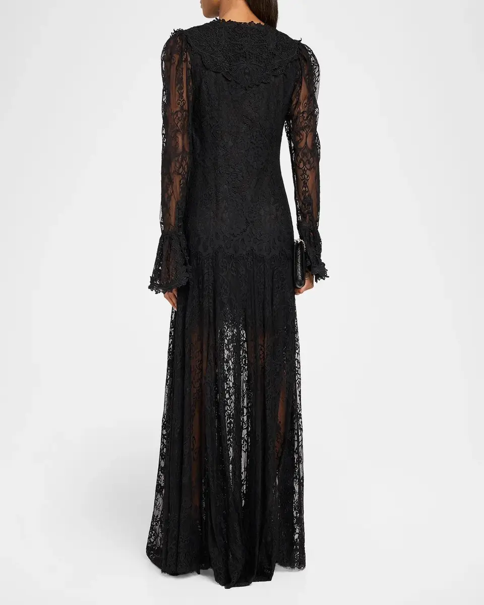 Kobi Halperin Tori Lace-Trim Lace Maxi Dress | Thumbnail 3