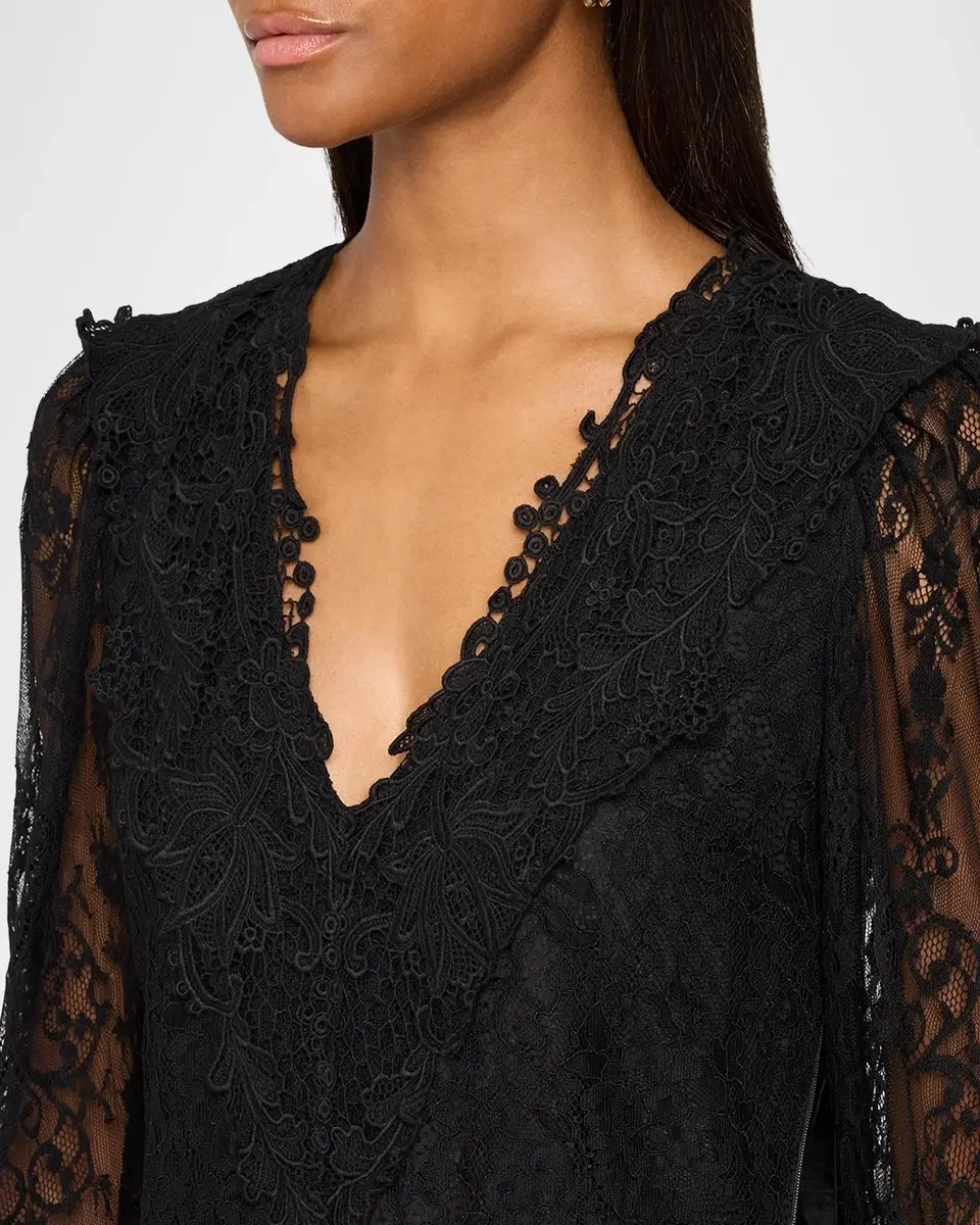 Kobi Halperin Tori Lace-Trim Lace Maxi Dress | Thumbnail 5