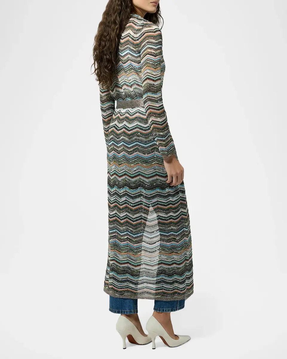 Missoni Zigzag Belted Longline Cardigan | Thumbnail 3 Missoni Zigzag Belted Longline Cardigan | Thumbnail 3