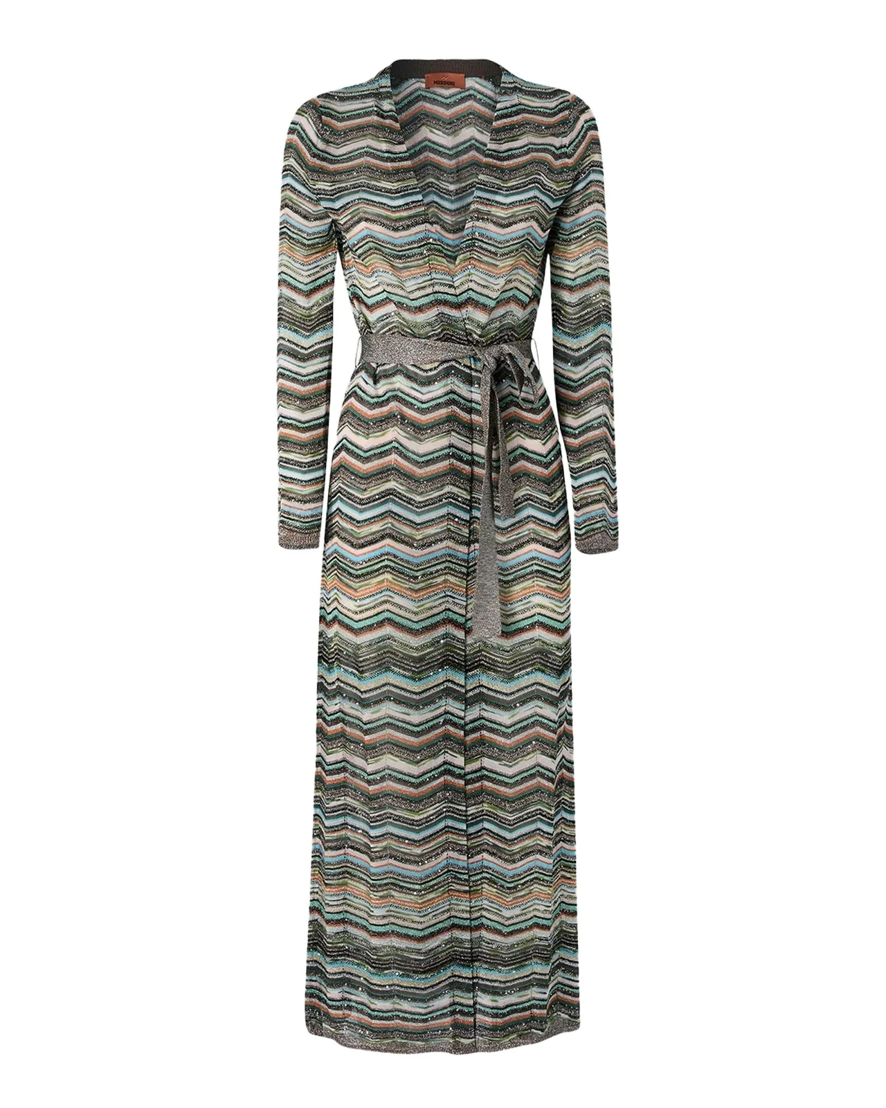 Missoni Zigzag Belted Longline Cardigan